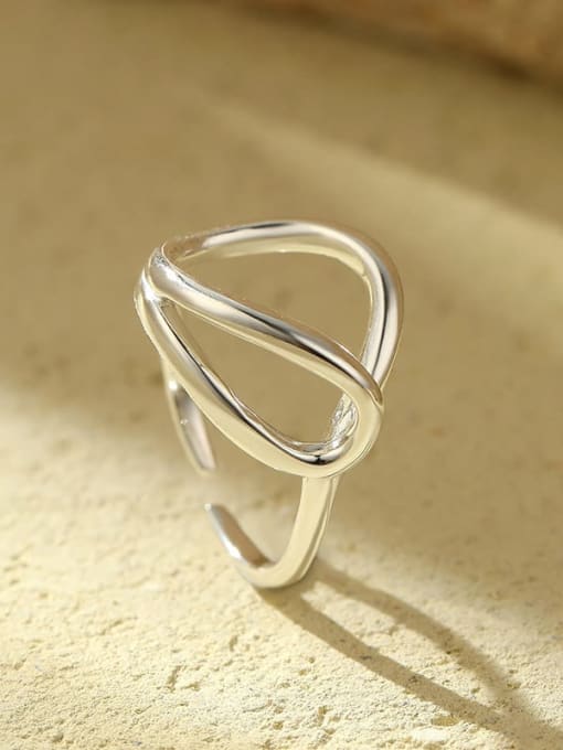 RS622 [Silver] 925 Sterling Silver Geometric Minimalist Band Ring